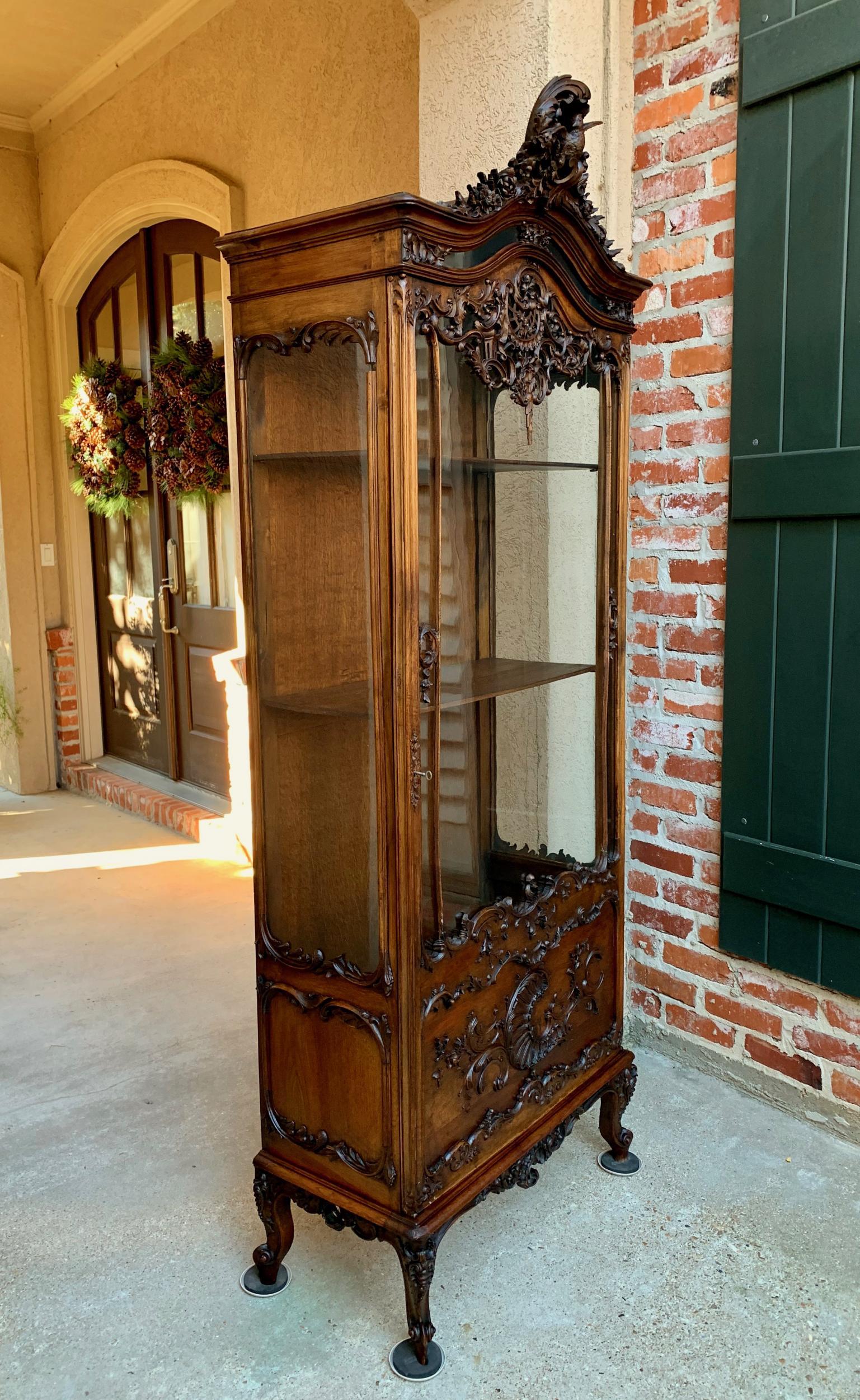 Antique French Display Cabinet 19th Century A Wonderful And Extremely Rare Hand Carved Treasure Cabinet